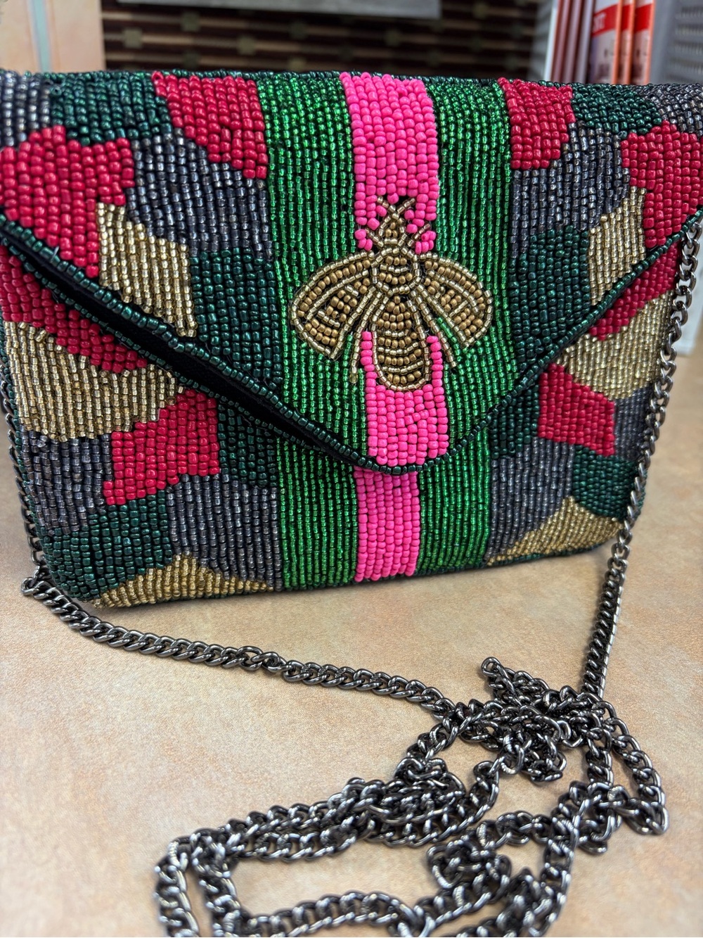 Shirdee Beaded Bee Envelope Clutch
Crossbody Bag